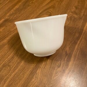 Glasbake for Sunbeam Milk Glass Mixing Bowl with Spout White Vintage 6.5 Inch